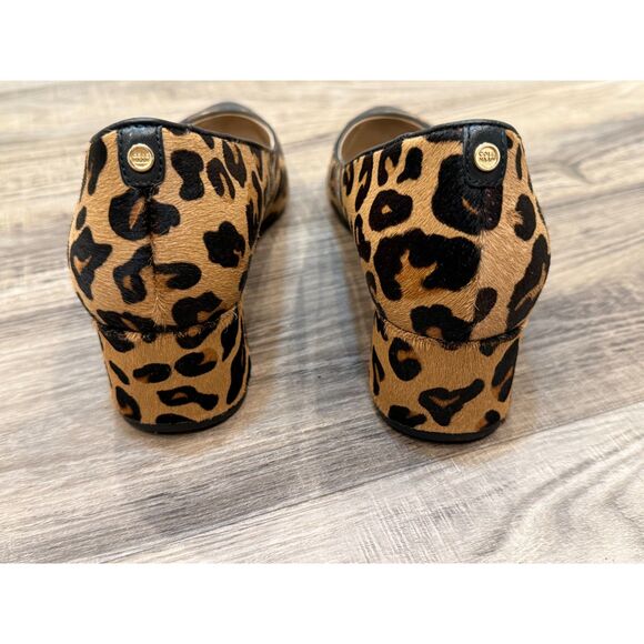 Cole Haan The Go-To Leopard Block Heel Pumps Leather Shoes Size 7.5 - Picture 3 of 6